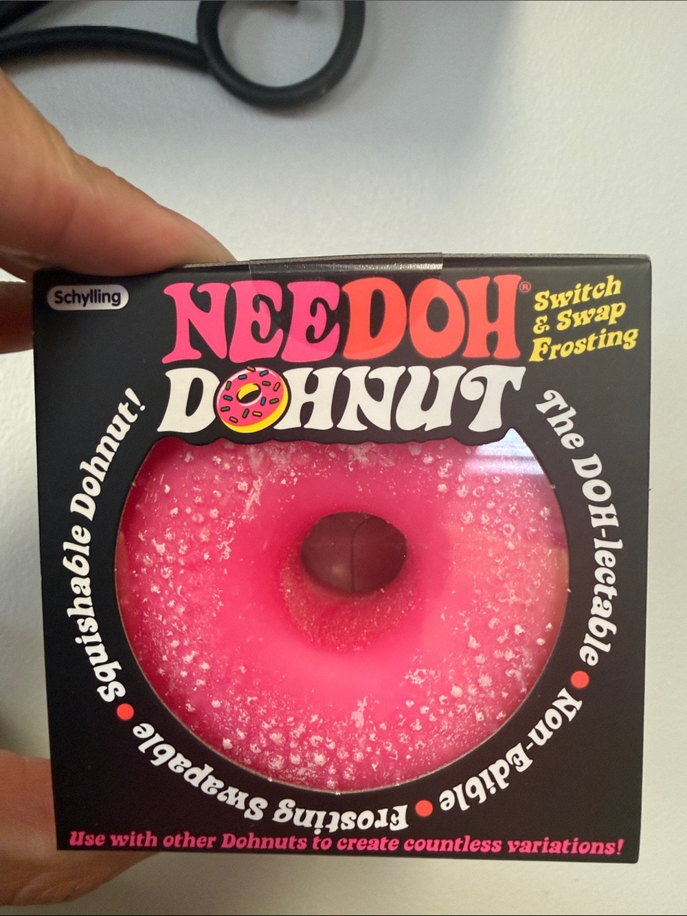 Needoh Dohnut Switch & Swap Frosting Squishy Toy - Pink